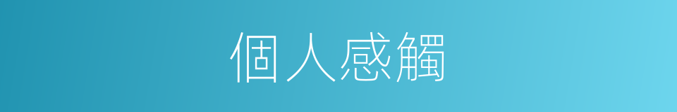 個人感觸的同義詞