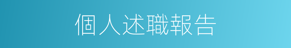 個人述職報告的同義詞