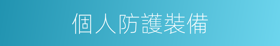 個人防護裝備的同義詞