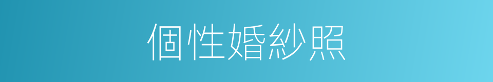 個性婚紗照的同義詞