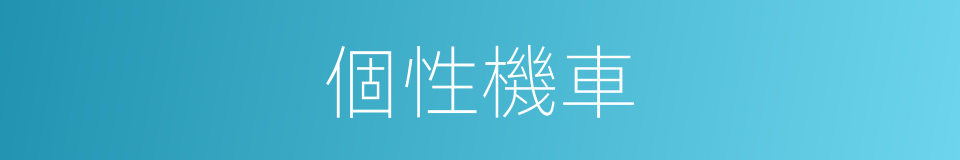個性機車的同義詞