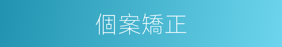 個案矯正的同義詞