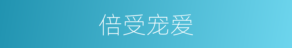 倍受宠爱的同义词