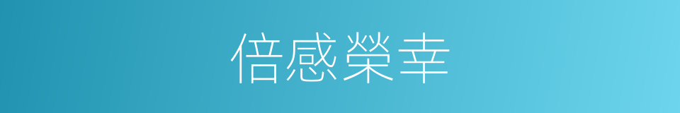 倍感榮幸的同義詞