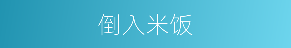 倒入米饭的同义词