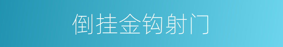 倒挂金钩射门的同义词