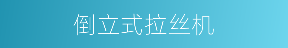 倒立式拉丝机的同义词