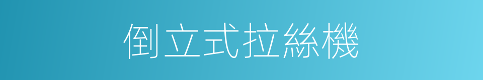 倒立式拉絲機的同義詞