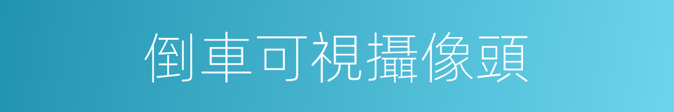倒車可視攝像頭的同義詞