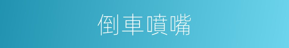 倒車噴嘴的同義詞