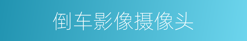 倒车影像摄像头的同义词