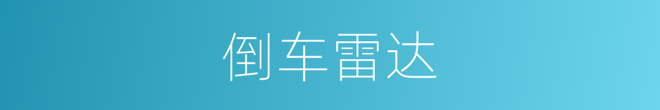 倒车雷达的同义词