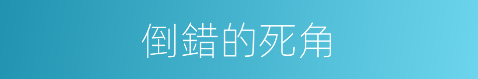 倒錯的死角的同義詞
