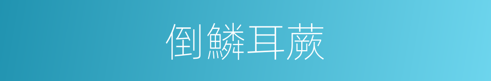 倒鱗耳蕨的同義詞