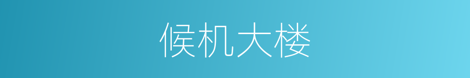 候机大楼的同义词