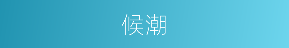 候潮的意思