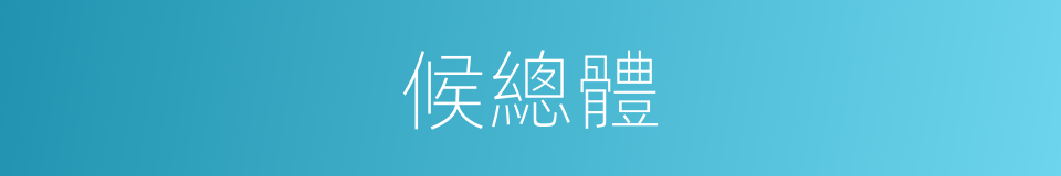 候總體的意思