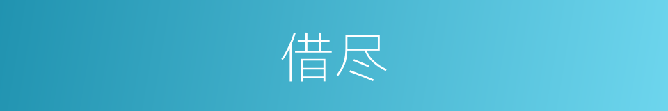 借尽的同义词