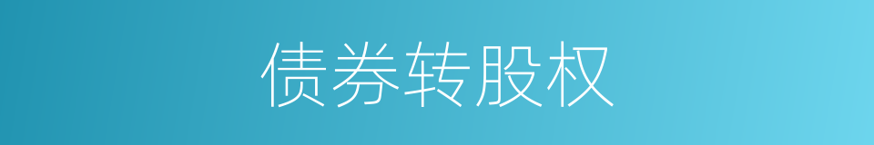 债券转股权的同义词