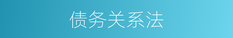 债务关系法的同义词