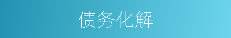 债务化解的同义词