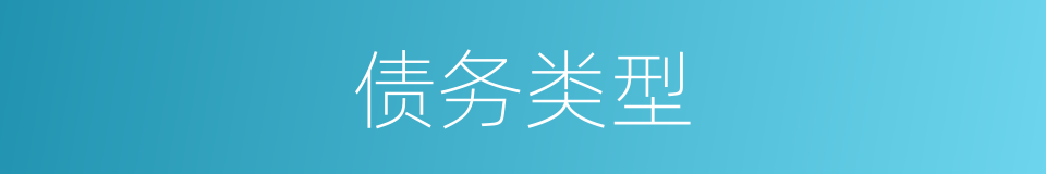 债务类型的同义词