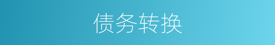 债务转换的同义词