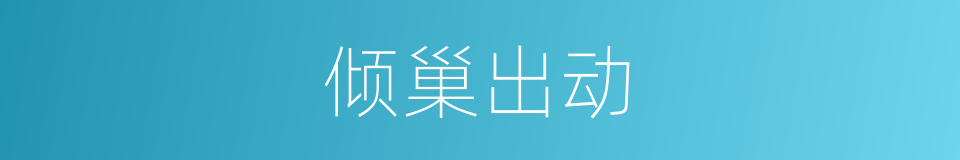 倾巢出动的意思