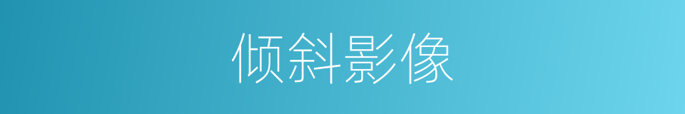 倾斜影像的同义词