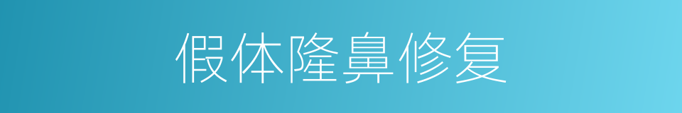 假体隆鼻修复的同义词