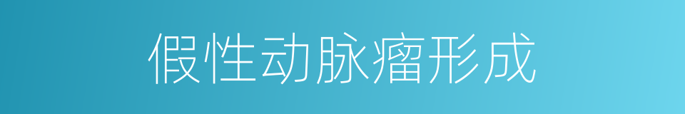假性动脉瘤形成的同义词
