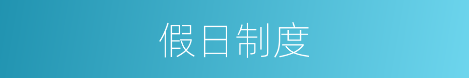 假日制度的同义词