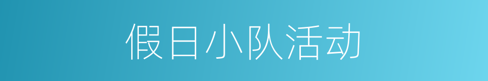 假日小队活动的同义词