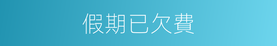 假期已欠費的同義詞