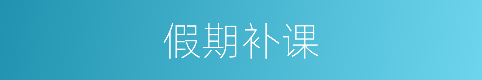 假期补课的同义词
