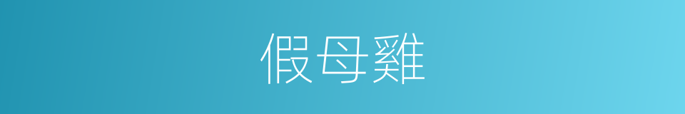 假母雞的同義詞