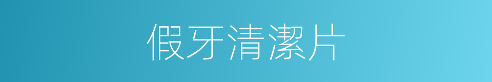 假牙清潔片的同義詞