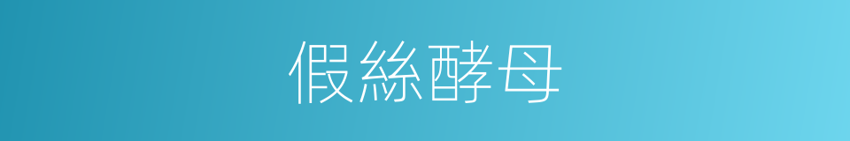 假絲酵母的同義詞