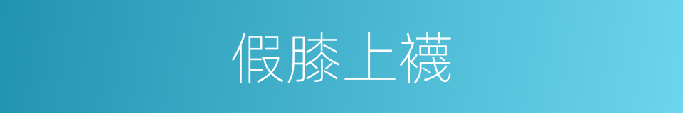 假膝上襪的同義詞