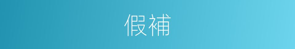 假補的同義詞