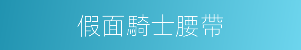 假面騎士腰帶的同義詞