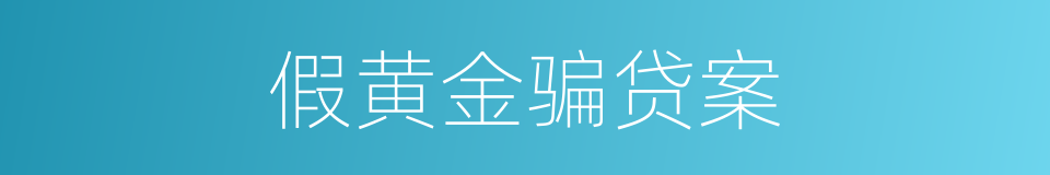 假黄金骗贷案的同义词