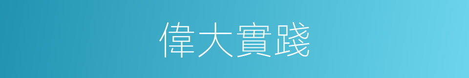 偉大實踐的同義詞