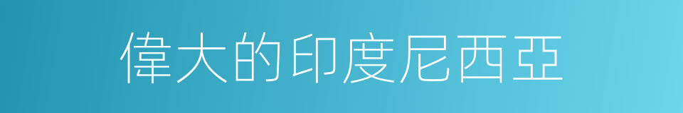 偉大的印度尼西亞的同義詞