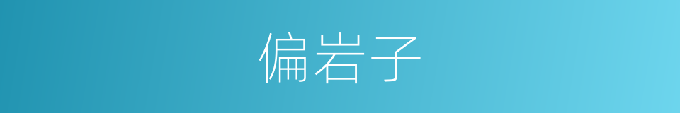 偏岩子的同义词