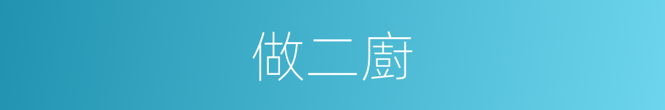 做二廚的同義詞