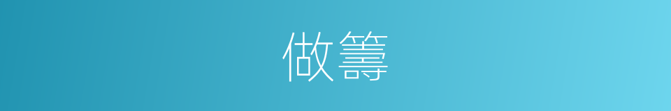 做籌的同義詞