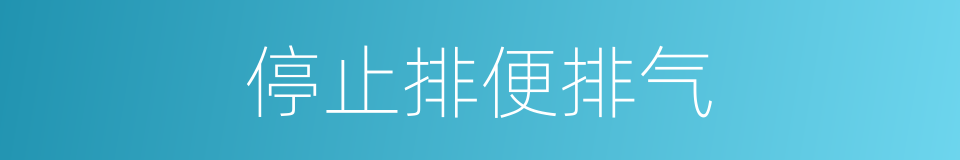 停止排便排气的同义词