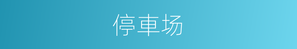 停車场的同義詞