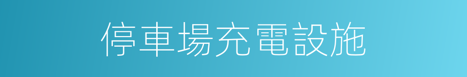 停車場充電設施的同義詞